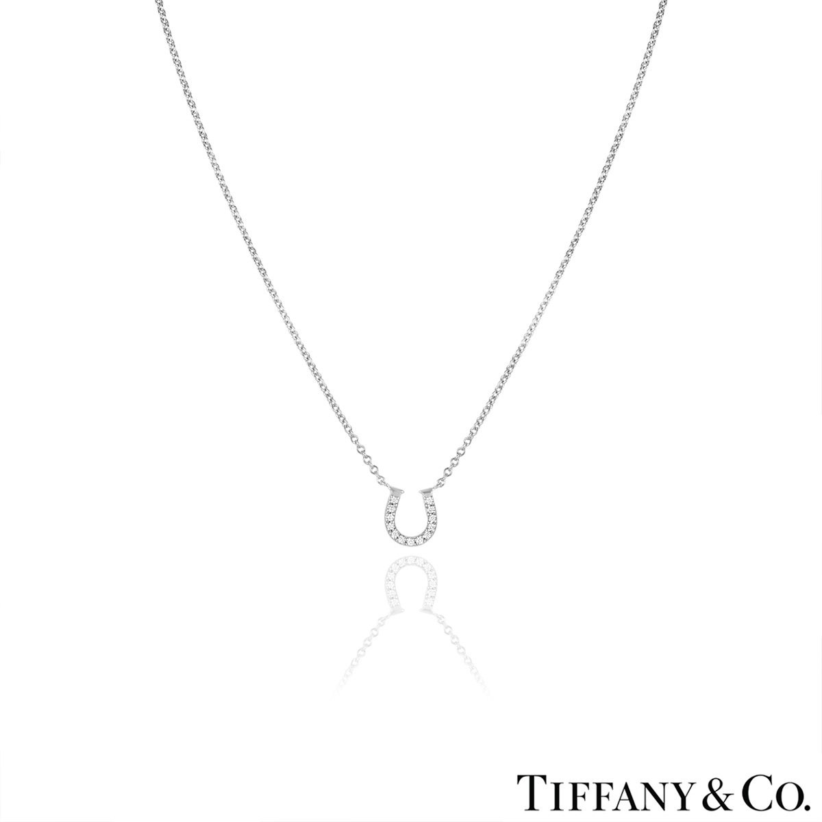 Tiffany & Co. 18k Rose Gold and Diamond Metro Horseshoe Pendant - Yoogi's  Closet